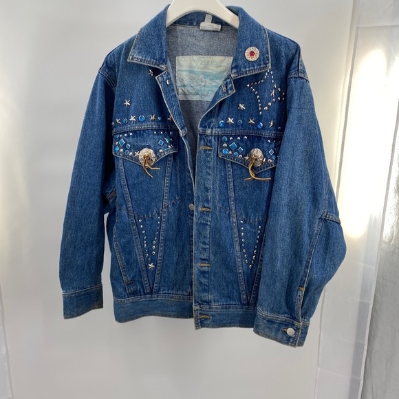 Vintage Freego Blue Jean Jacket Size Medium - Picture 1 of 15